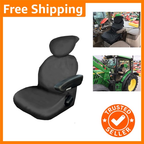 Waterproof black tractor seat - black,